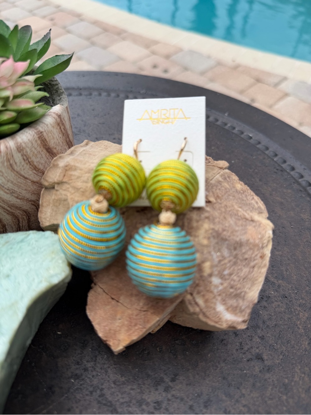 NWT Rare AMRITA SINGH Earrings - Stunning Worn on the Red Carpet - Boho Earrings